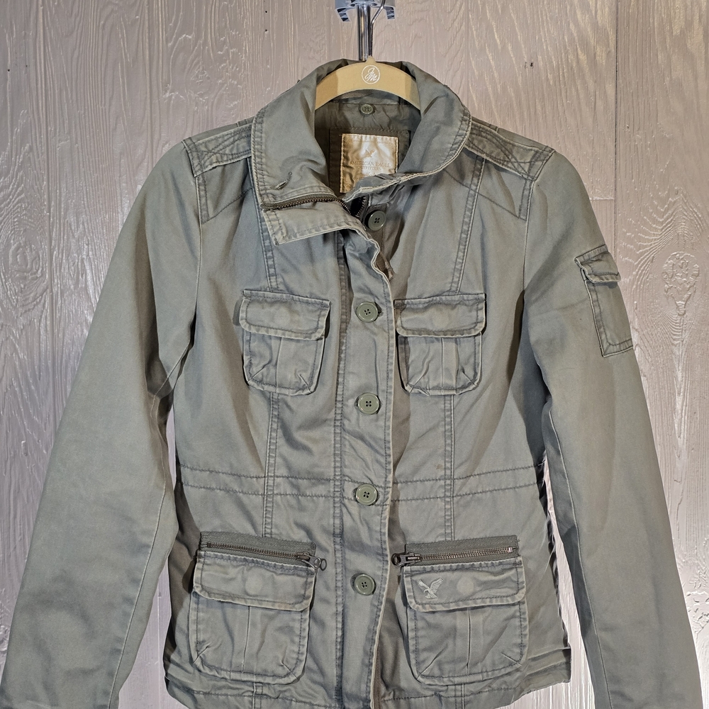 American Eagle Outfitters Olive Utility Jacket